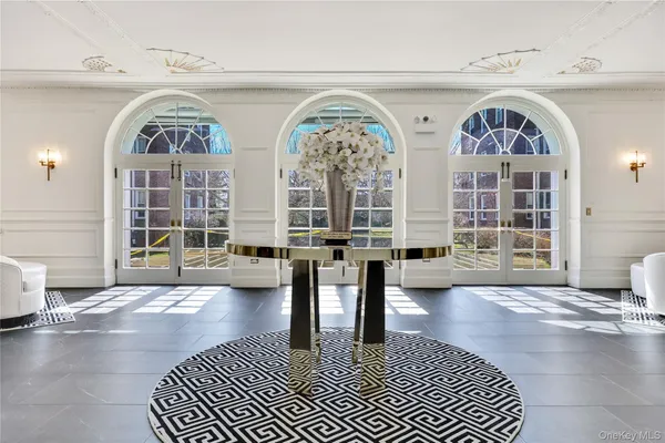a view of hall with windows