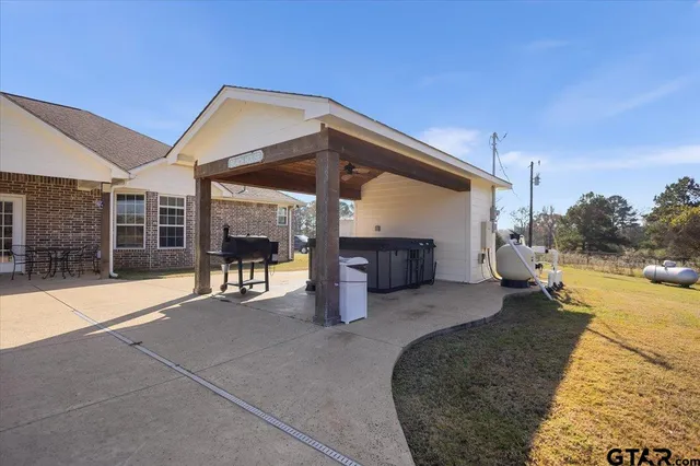 a view of a swimming pool with an ocean view