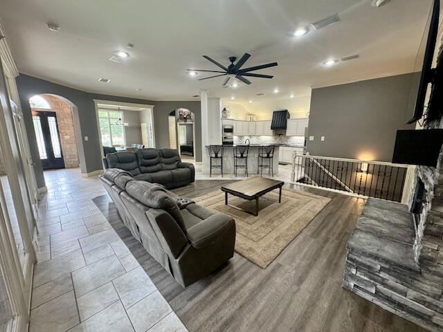 4028 125th Street Lubbock, TX 79423 - Photo 2 of 44 a living room with furniture and a large window