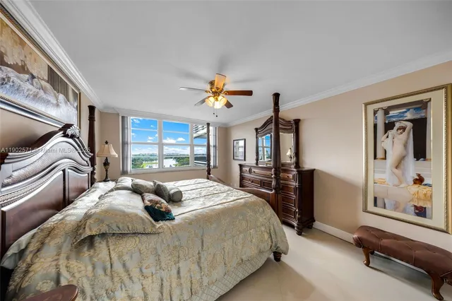 a bed room with a bed and dresser