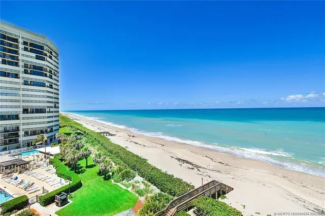 a view of an ocean beach