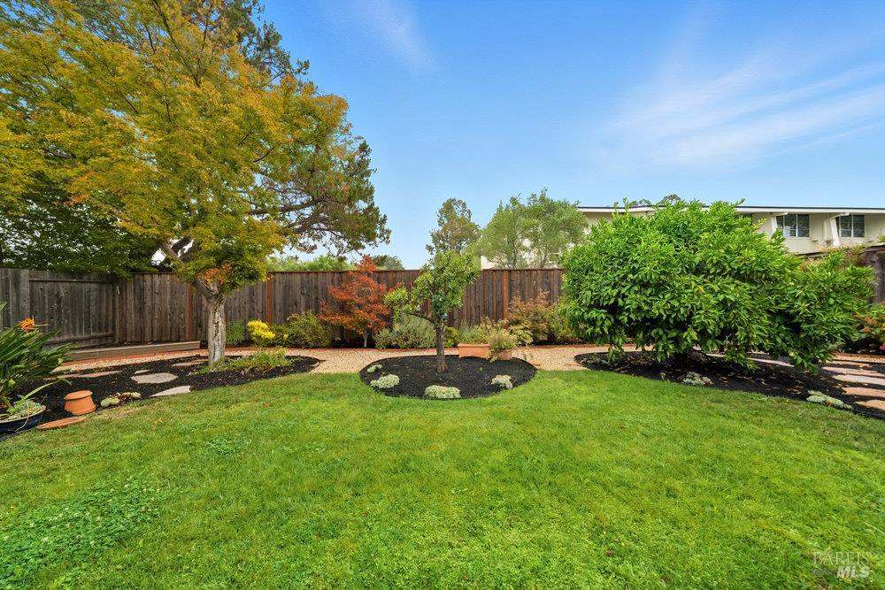 934 Las Pavadas Avenue San Rafael, CA 94903 - Photo 35 of 36 a view of a backyard with sitting area and tree