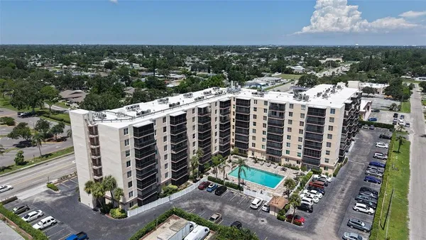 a view of a city with tall buildings