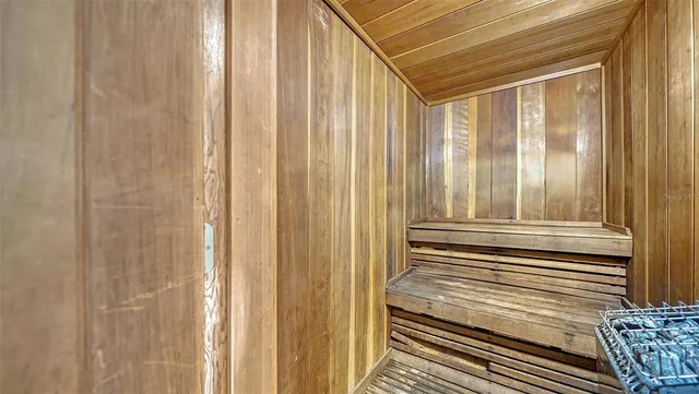 a view of a building with a garden