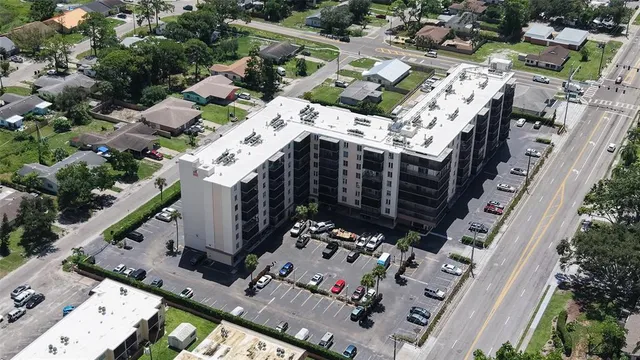 an aerial view of city