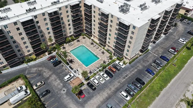 an aerial view of a city with lots of residential buildings