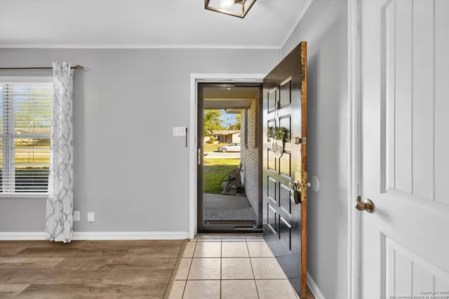 a view of an entryway door