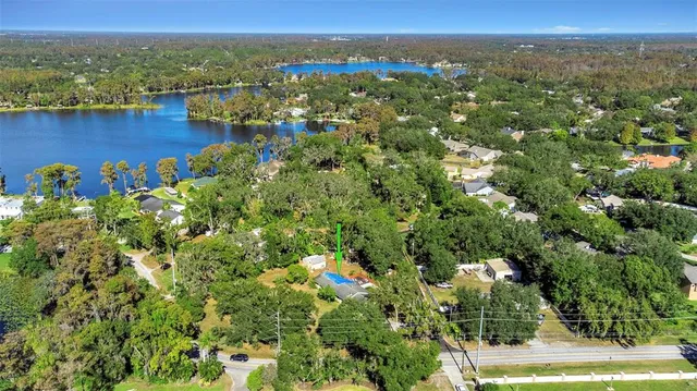 an aerial view of multiple house