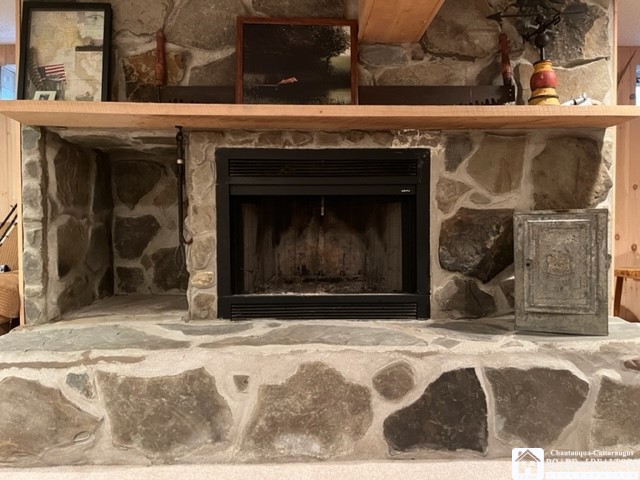 4001 Dry Brook Road Falconer, NY 14733 - Photo 35 of 47 Basement Fireplace