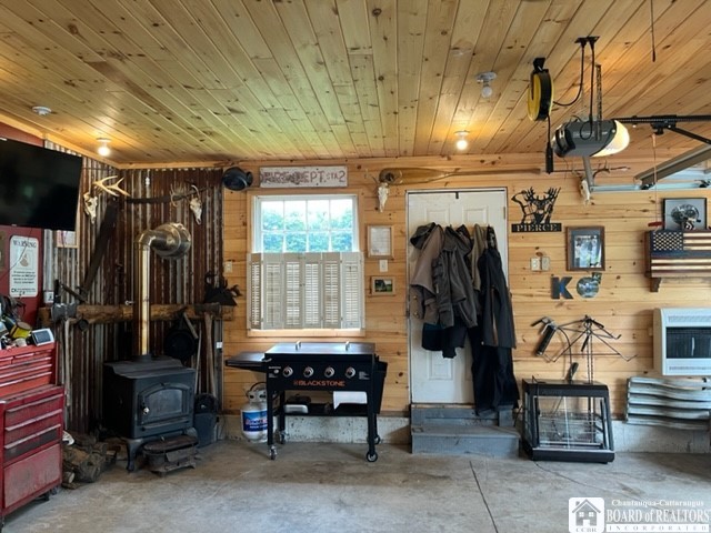 4001 Dry Brook Road Falconer, NY 14733 - Photo 39 of 47 Wood Burning Stove and Propane Heater in Garage