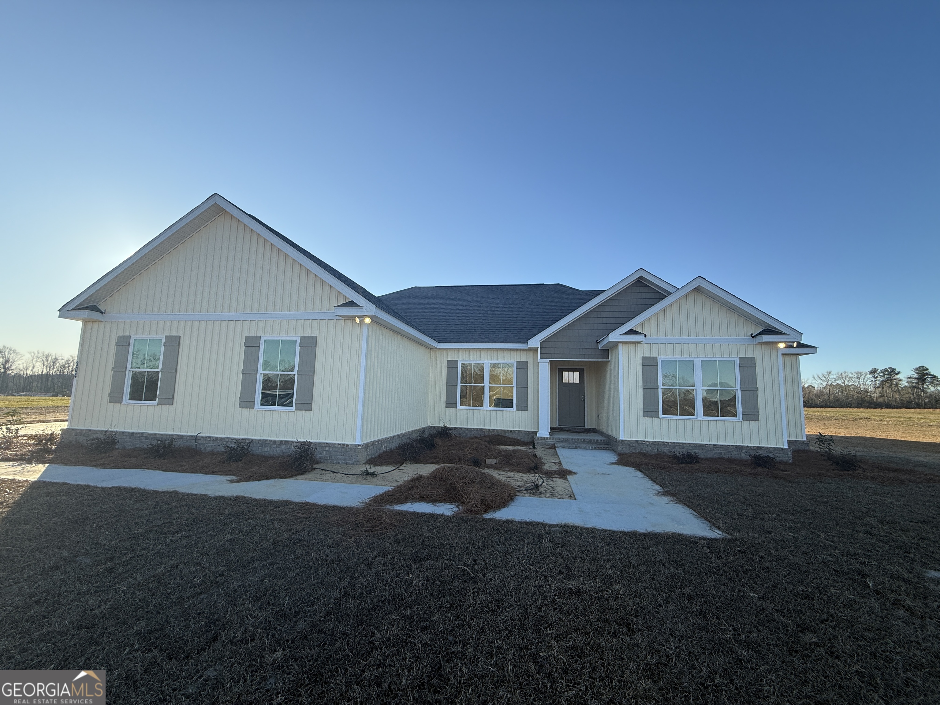 304 Womack Road South Portal, GA 30450 - Photo 1 of 19 a front view of house with yard and trees in the background