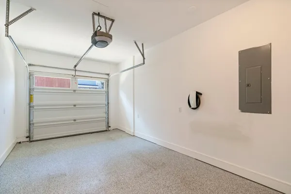 a view of a garage
