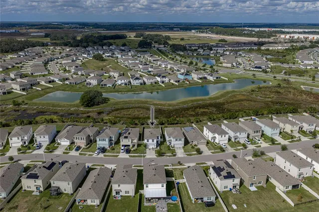 an aerial view of a city