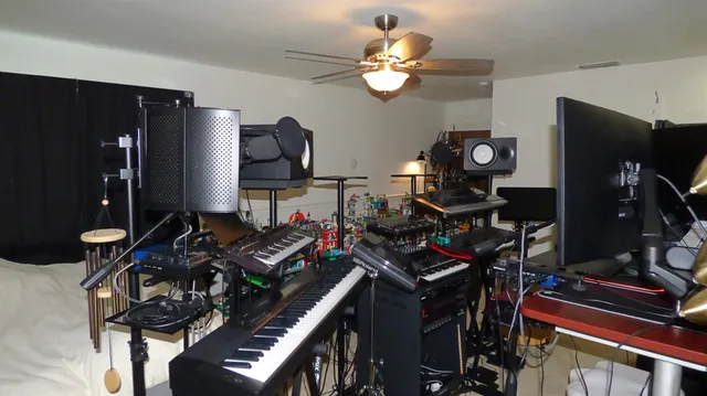 a view of a workspace with furniture