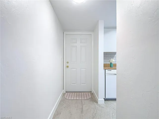 an empty room with closet