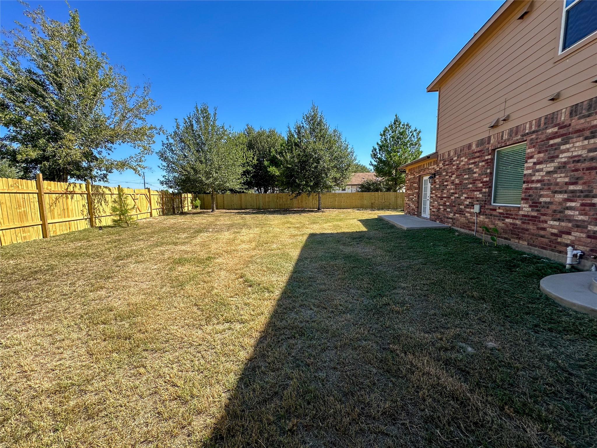 237 Cardinal Drive Paige, TX 78659 - Photo 35 of 37 Fenced backyard with a patio