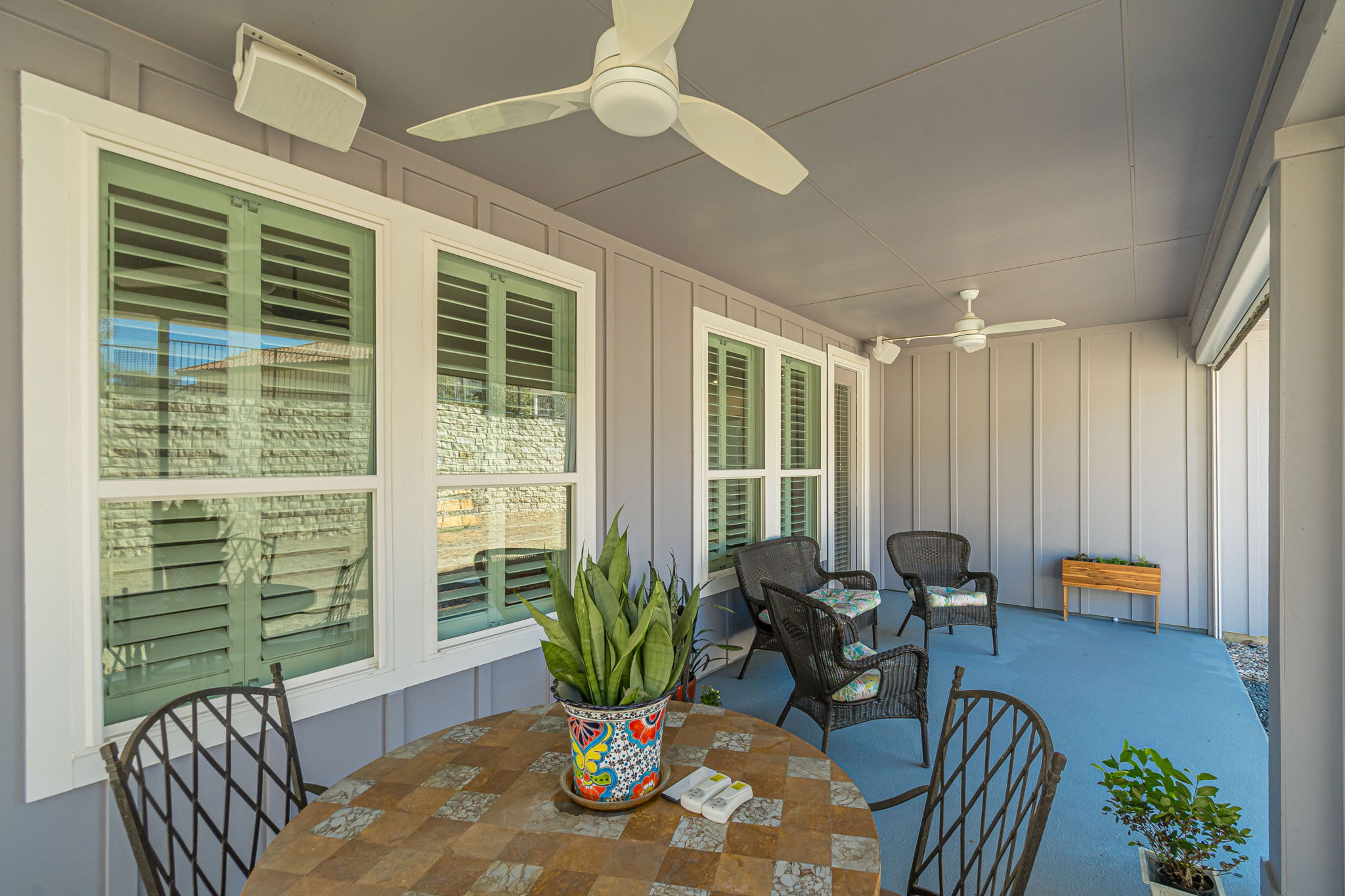136 Calming Agave Way San Marcos, TX 78666 - Photo 34 of 40 a view of a dining room with furniture window and outside view