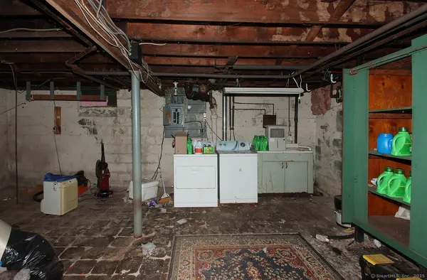 a view of storage and utility room