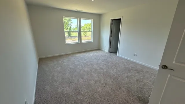 an empty room with a window