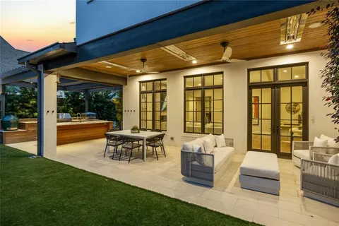 a outdoor living space with furniture and garden view