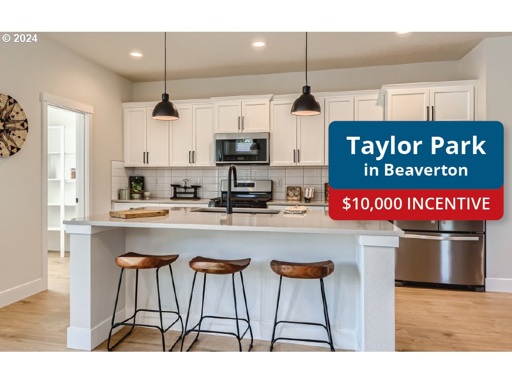 20629 Southwest Boyd Court, Unit 3 Beaverton, OR 97003 - Photo 2 of 46 a kitchen with stainless steel appliances kitchen island granite countertop a table chairs in it and wooden floors