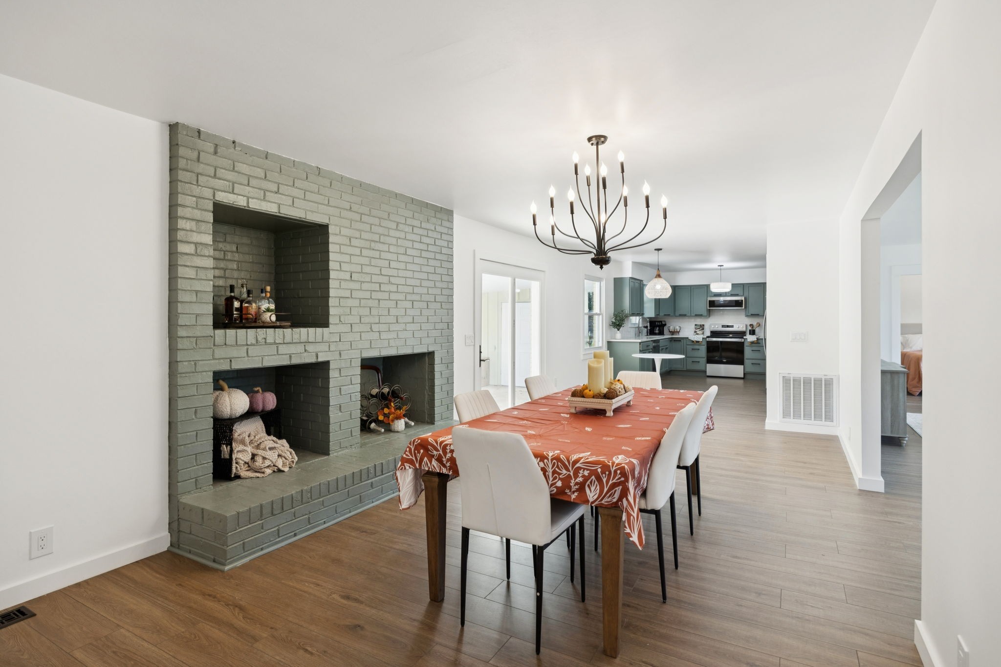 3708 Anderson Road Nashville, TN 37217 - Photo 31 of 75 a view of a dining room with furniture wooden floor and chandelier