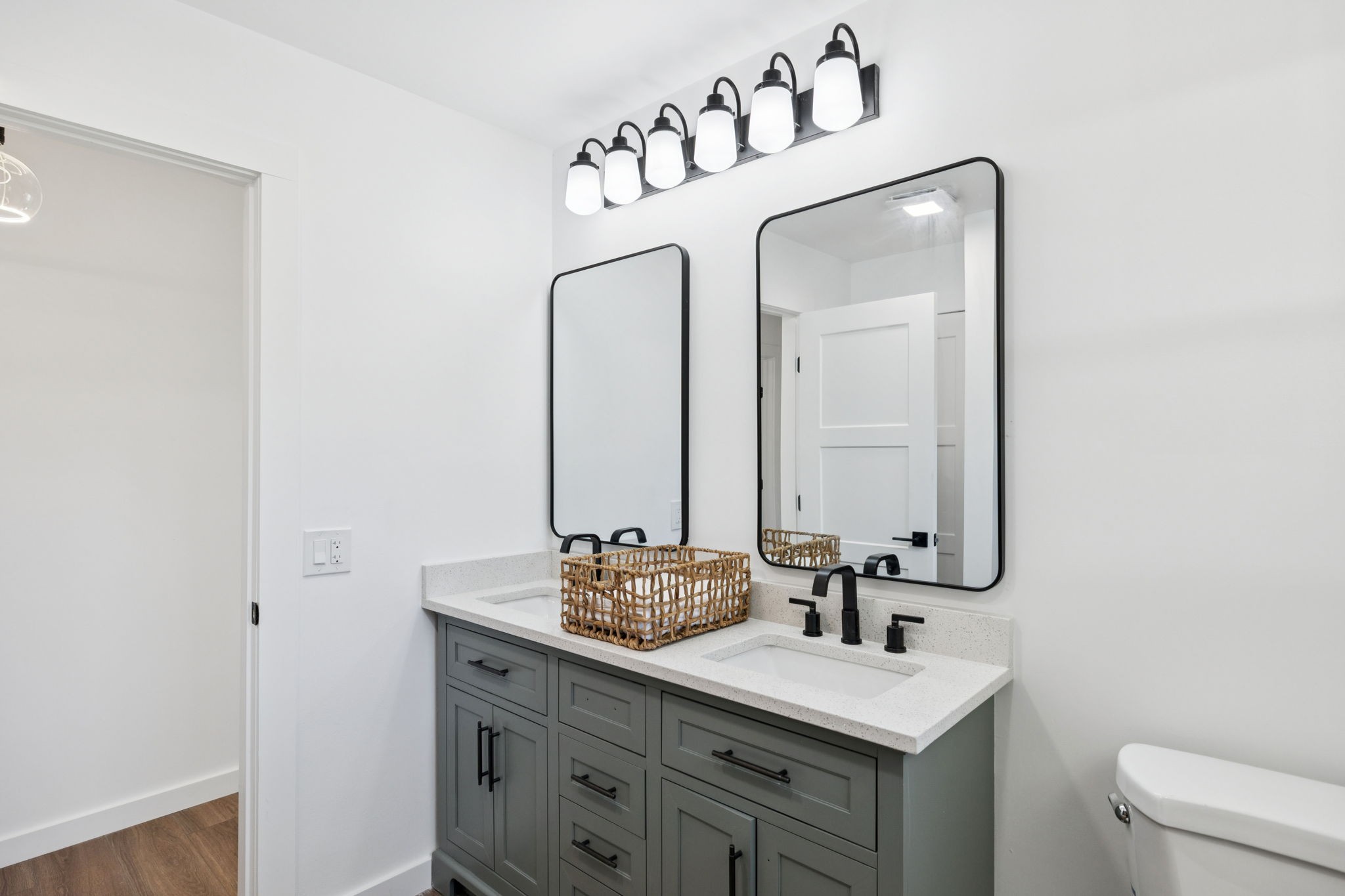 3708 Anderson Road Nashville, TN 37217 - Photo 4 of 75 a bathroom with a sink vanity and a mirror
