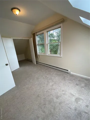 a view of a glass door with a from a window