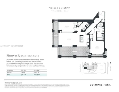 $1,434,900 | 551 North Fort Lauderdale Beach Boulevard, Unit R2205, Fort Lauderdale, FL 33304