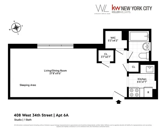 $495,000 | 408 West 34th Street, Unit 6A | Hudson Yards