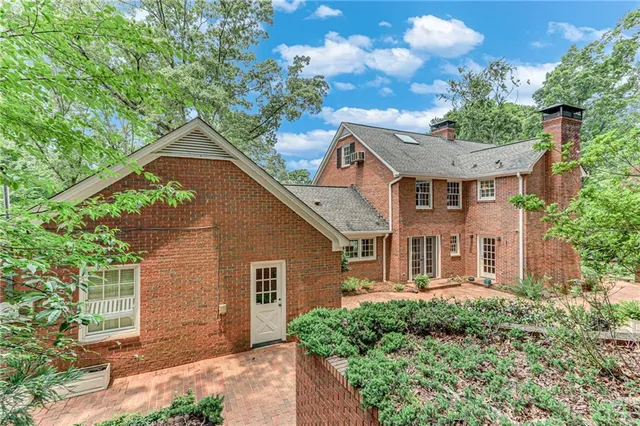 an aerial view of a city