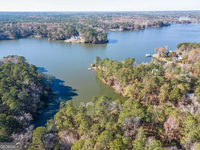 an aerial view of a houses with ocean view