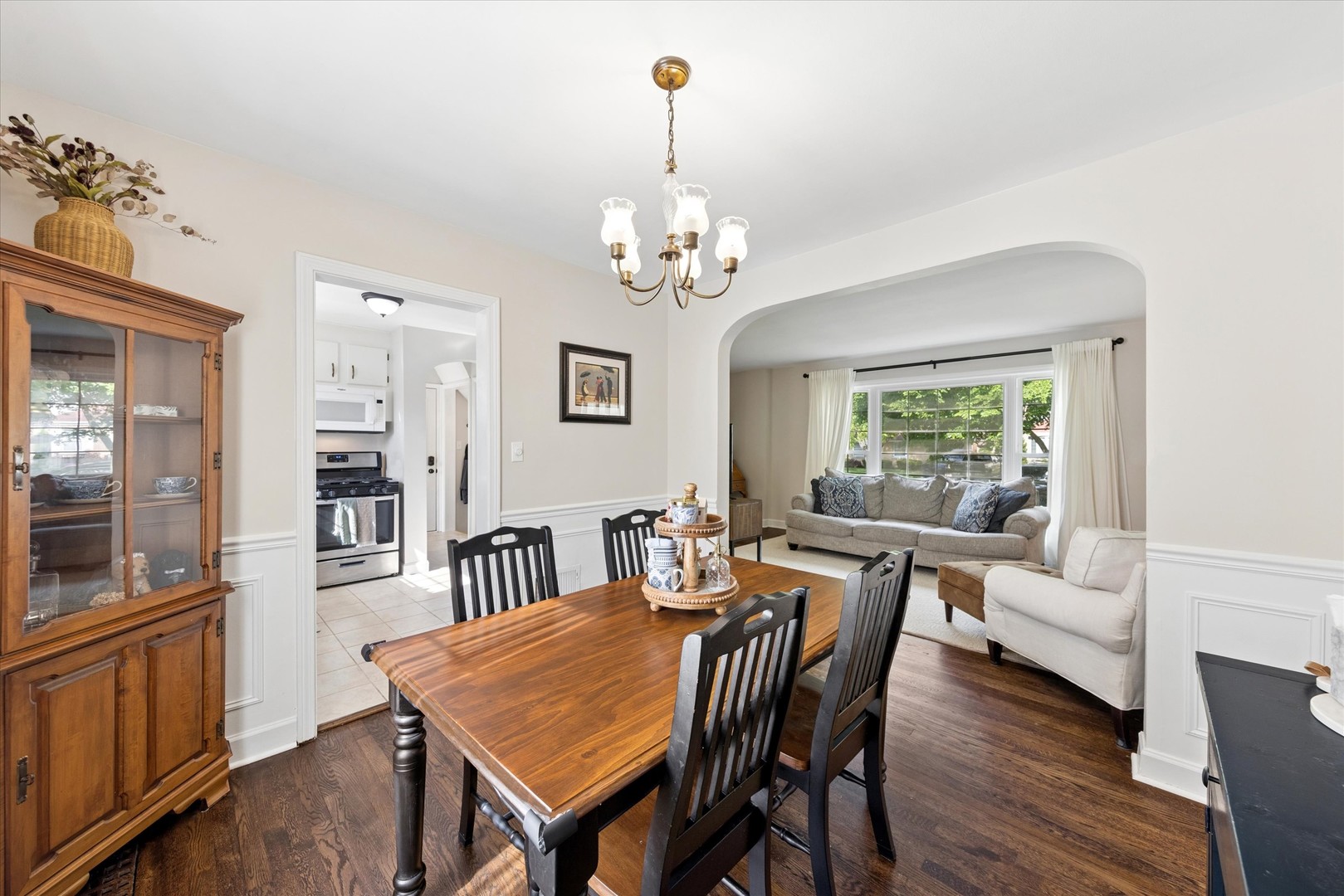 842 Forest Road La Grange Park, IL 60526 - Photo 7 of 21 a view of a dining room with furniture window and wooden floor