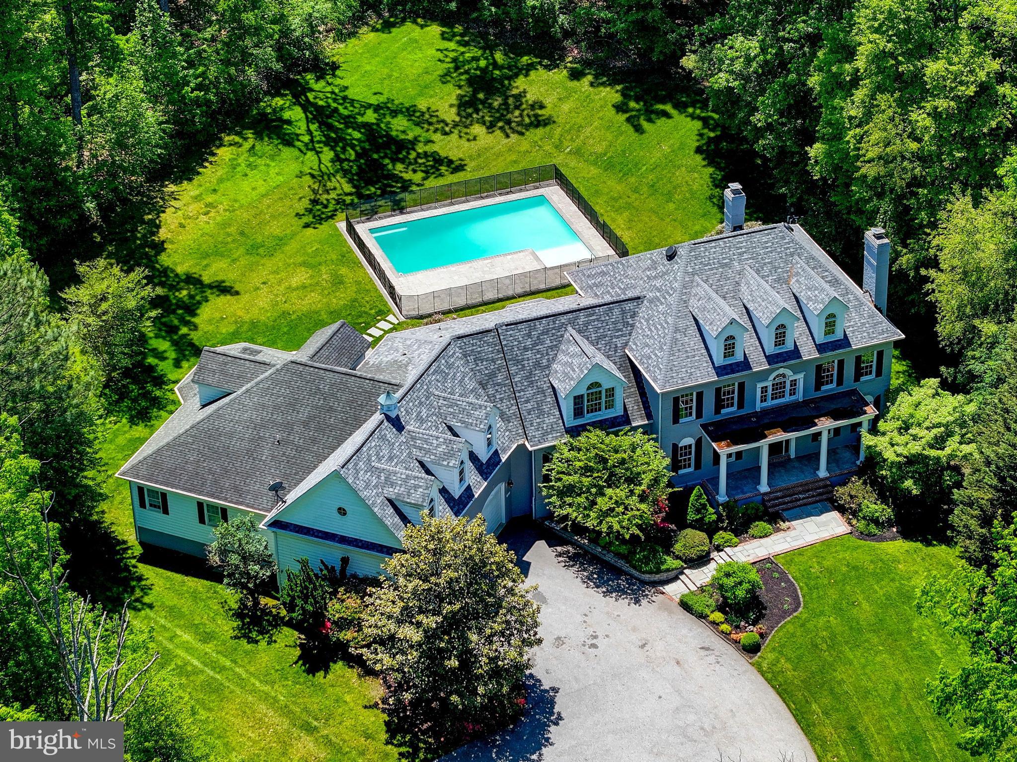 1637 Cold Bottom Road Sparks Glencoe, MD 21152 - Photo 53 of 55 an aerial view of a house with swimming pool and garden