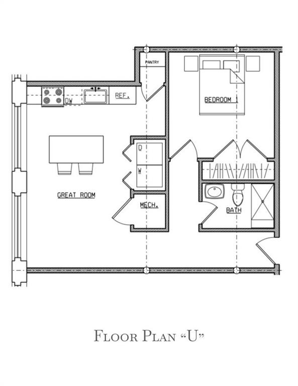 200 U Barrett Street, Unit 217 Monroe, GA 30655 - Photo 5 of 14 a picture of a bench in front of a door