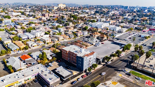 an aerial view of a city