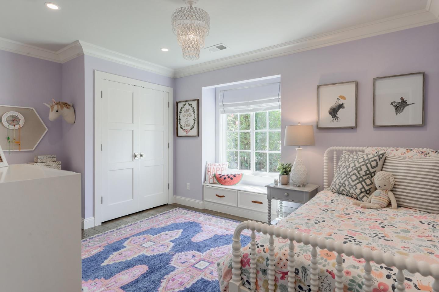 1261 Springer Road Los Altos, CA 94024 - Photo 23 of 32 a bedroom with a bed and a couch