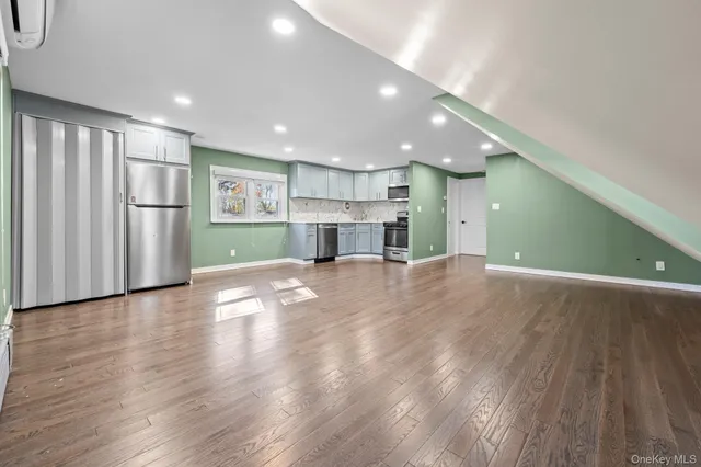 a view of kitchen and windows