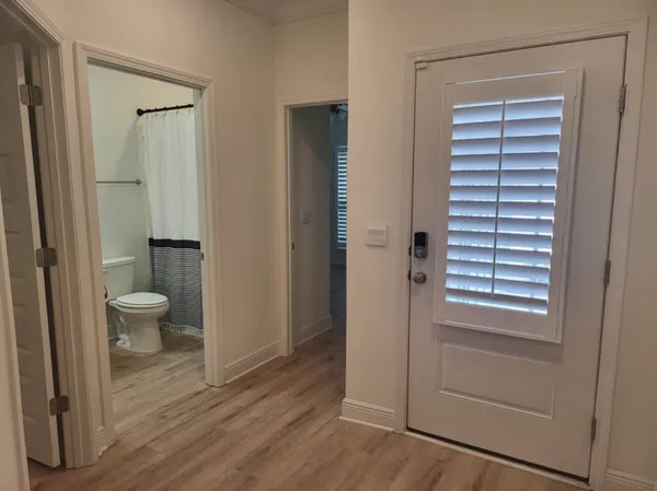 a view of bathroom with a toilet