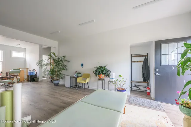 a room with gym equipment