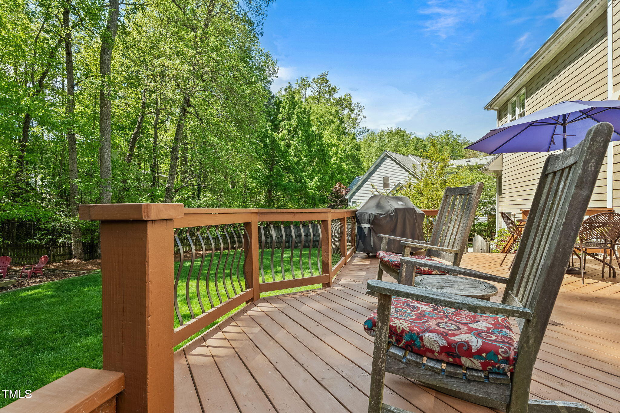 4513 Touchstone Forest Road Raleigh, NC 27612 - Photo 51 of 79 a view of a two chairs on the roof deck