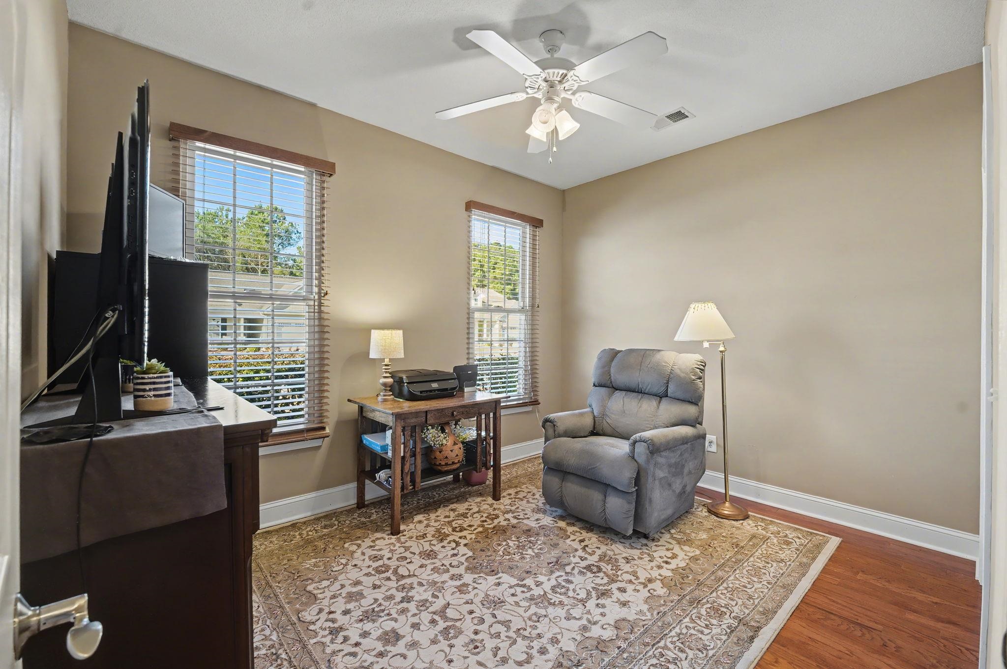 629 Cottontail Trail Myrtle Beach, SC 29588 - Photo 27 of 40 Sitting room with wood finished floors, an office area, and ceiling fan