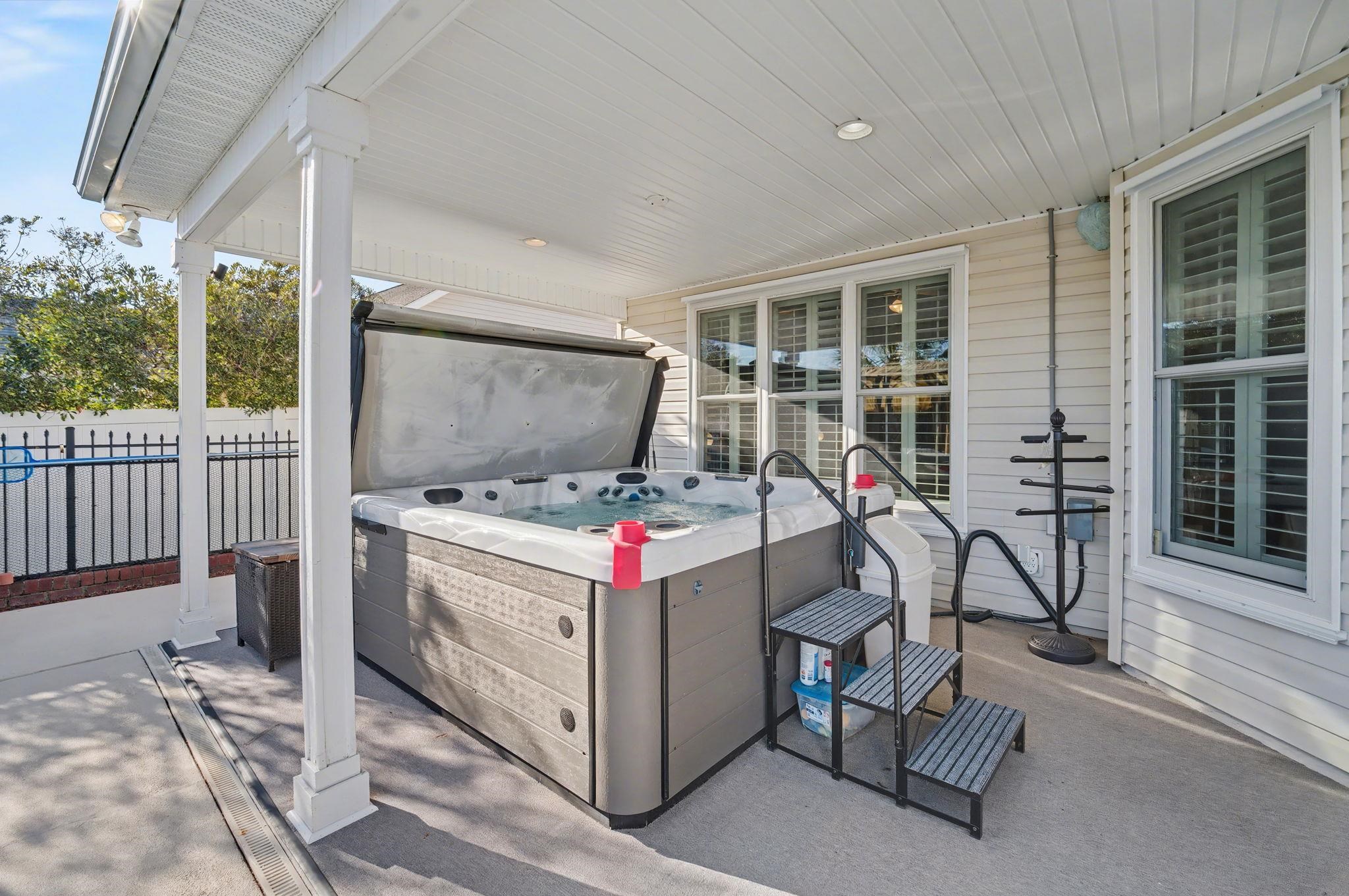 629 Cottontail Trail Myrtle Beach, SC 29588 - Photo 35 of 40 View of patio / terrace with a hot tub