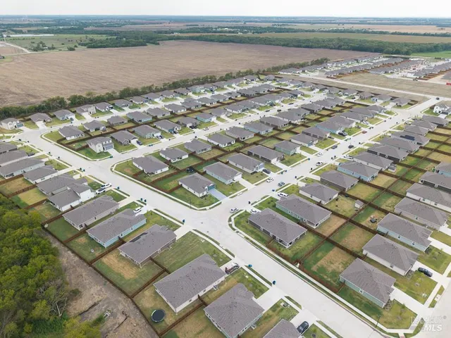 a view of a city with a lake