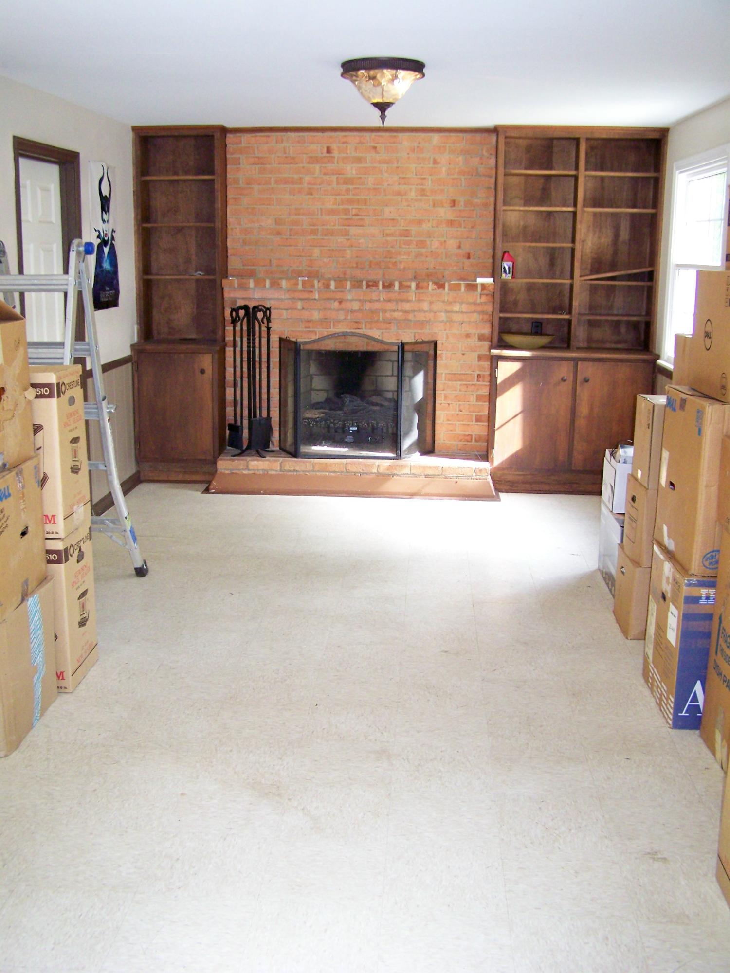 3260 Longhorn Road Roanoke, VA 24018 - Photo 36 of 41 Rec Room w/ FP & Built-in Bookcases
