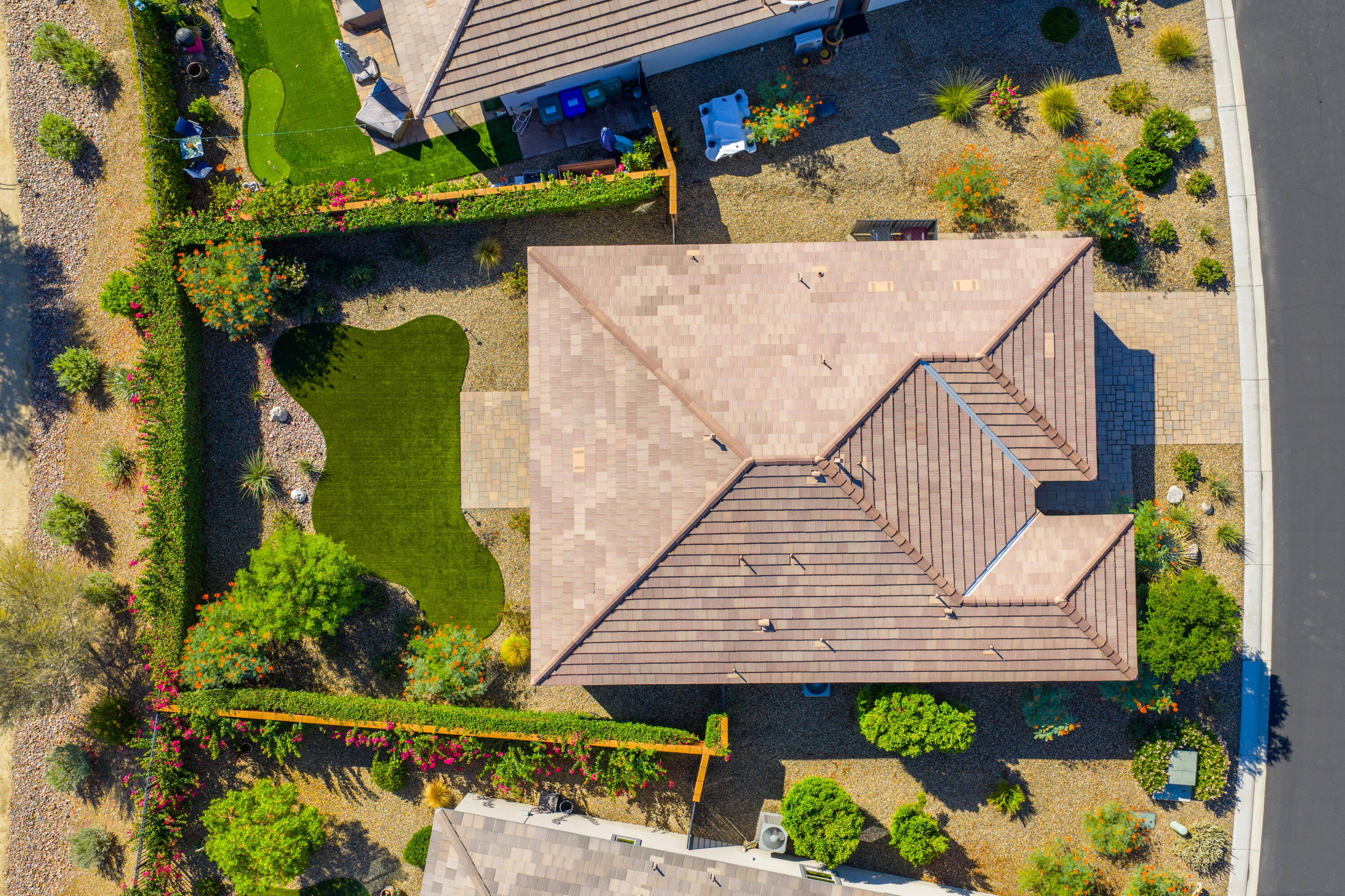 50380 Timber Creek Way Indio, CA 92201 - Photo 26 of 50 an aerial view of a house with a yard and potted plants