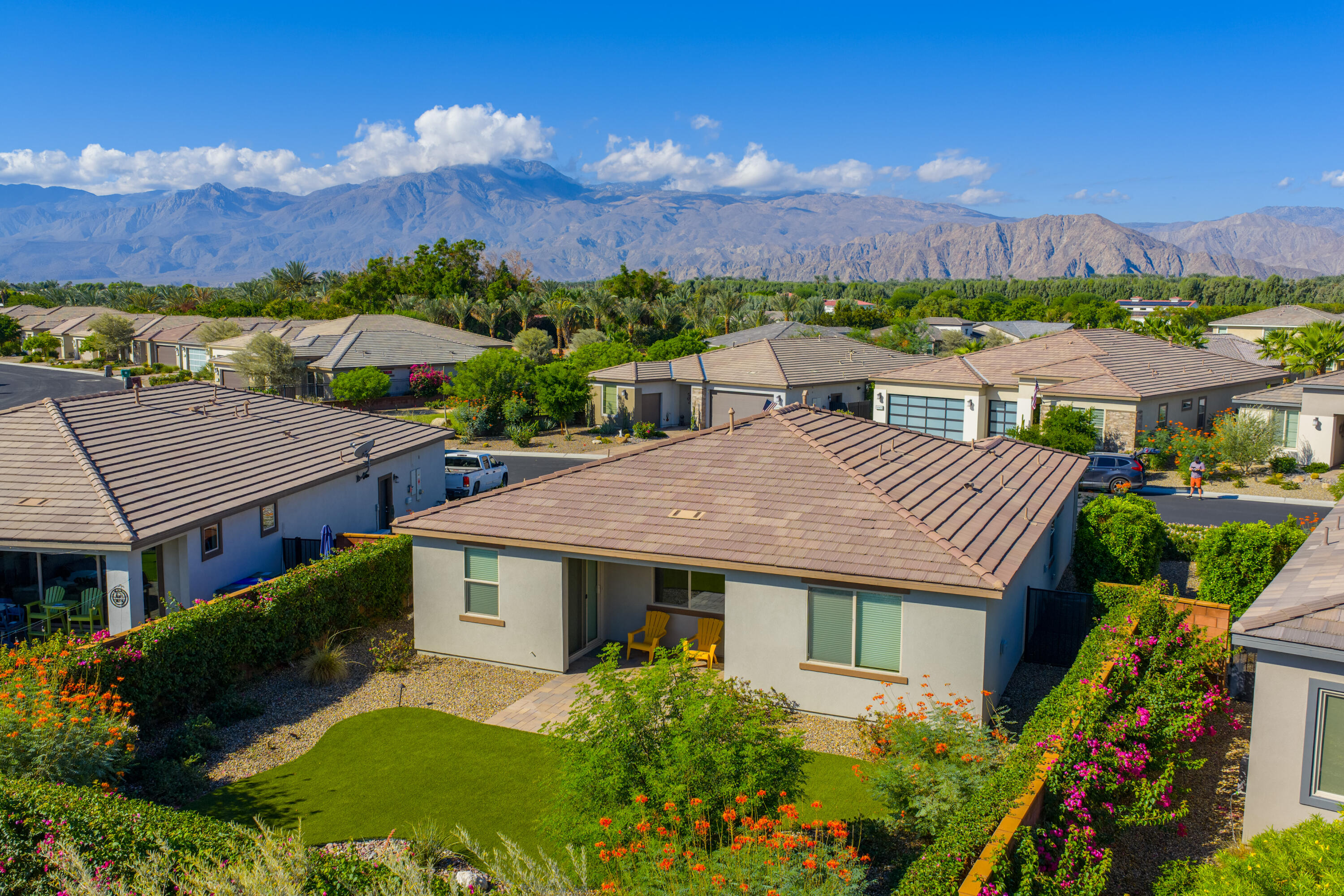 50380 Timber Creek Way Indio, CA 92201 - Photo 27 of 50 a aerial view of a house with a yard and potted plants