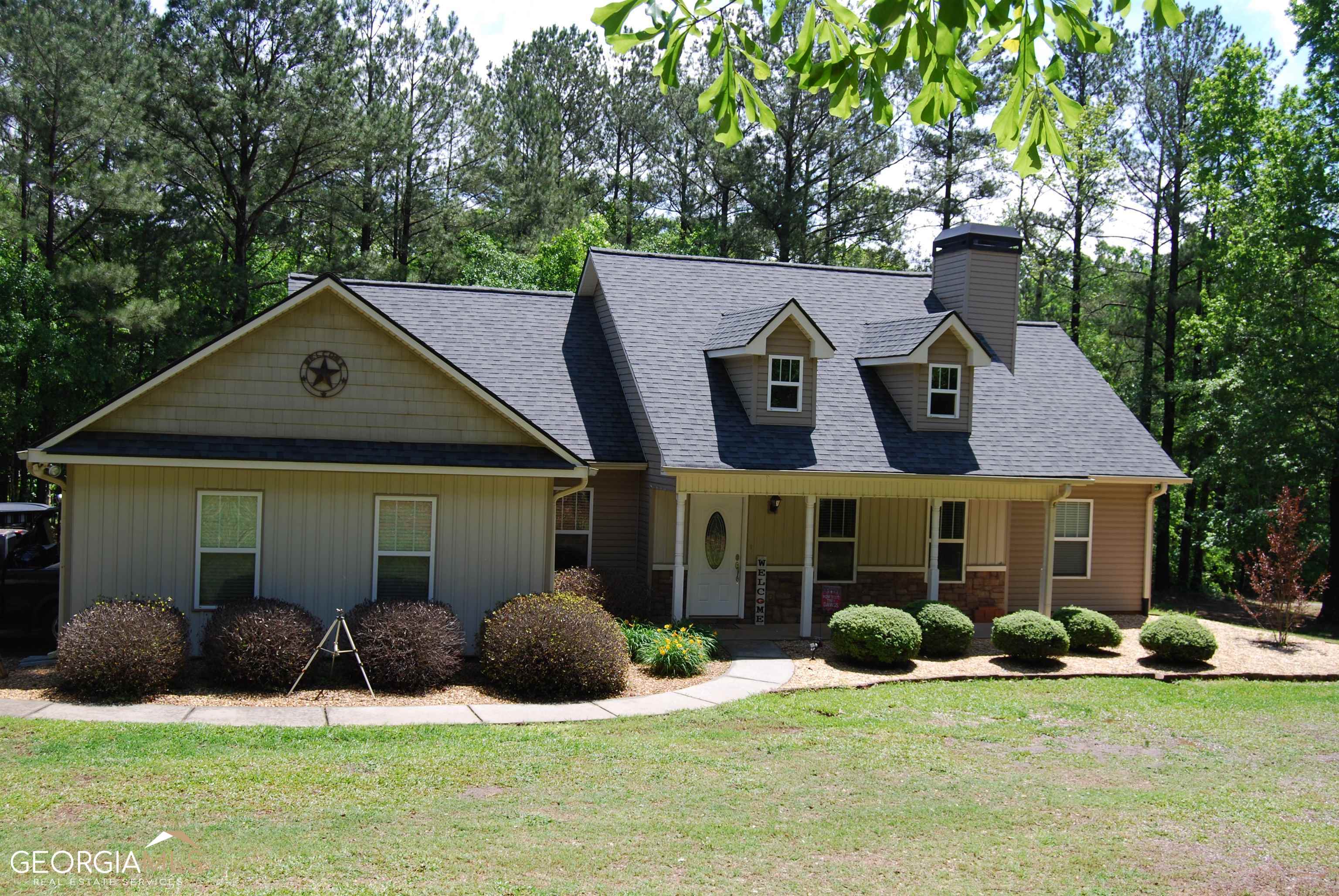 a aerial view of a house
