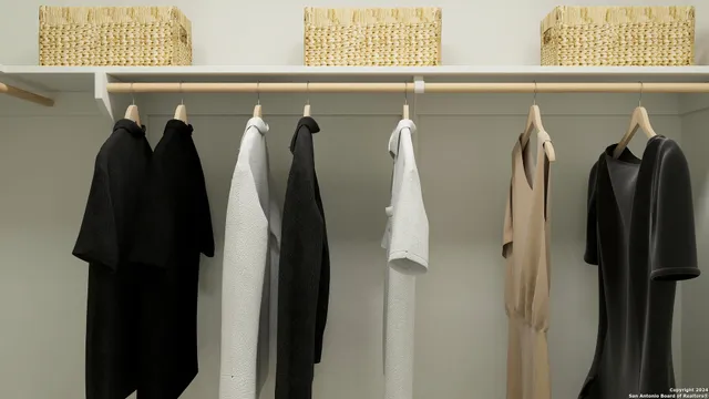 a close view of walk in closet