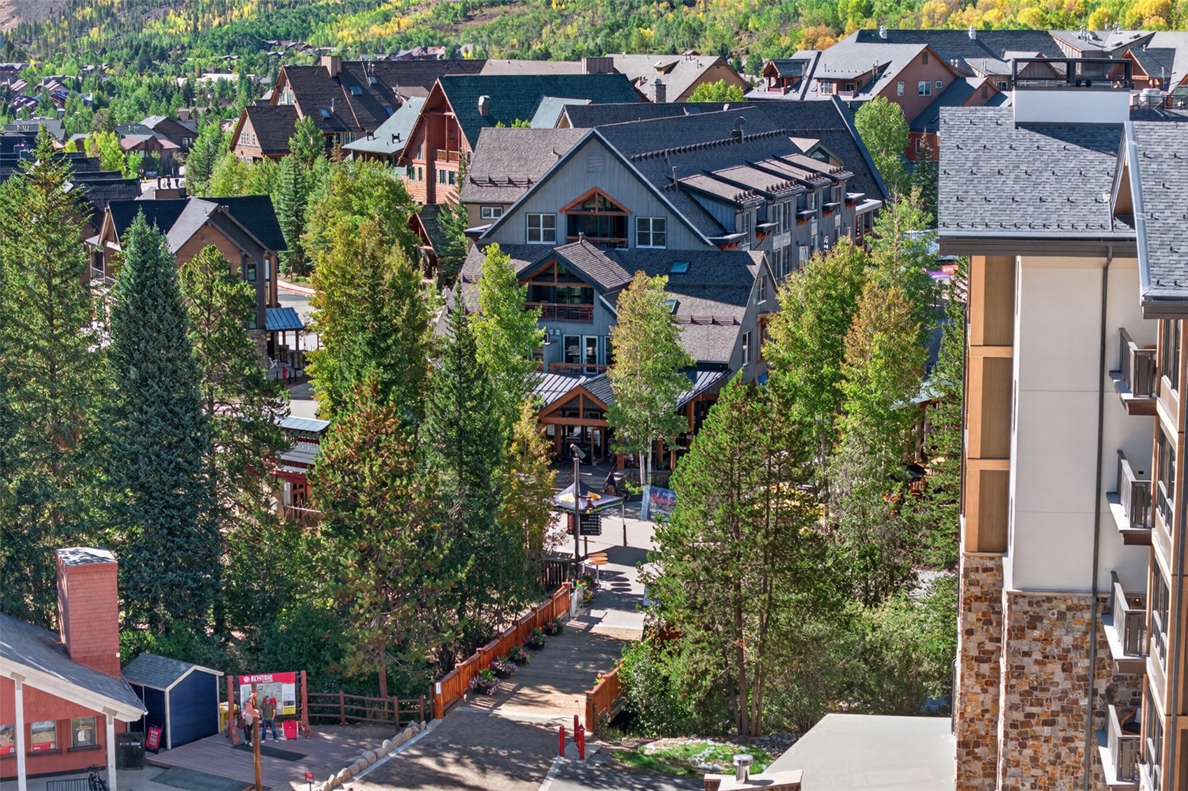 129 River Run Road, Unit 8051 Keystone, CO 80435 - Photo 41 of 50 Townhome community featuring multi-story residences, varied rooflines, and natural stone facades